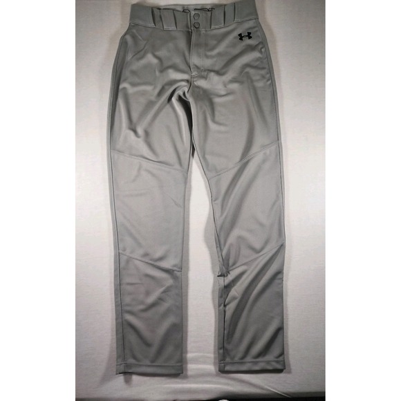Under Armour Men M Gray UA Utility Relaxed Fit Open Bottom Adult Baseball Pants - Picture 2 of 12